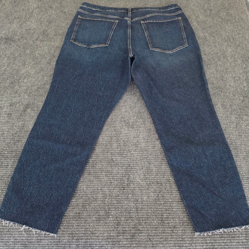 Old Navy Women's Size 18 High-Rise OG Straight Frayed Hem Button Fly Denim Jeans - Picture 3 of 7